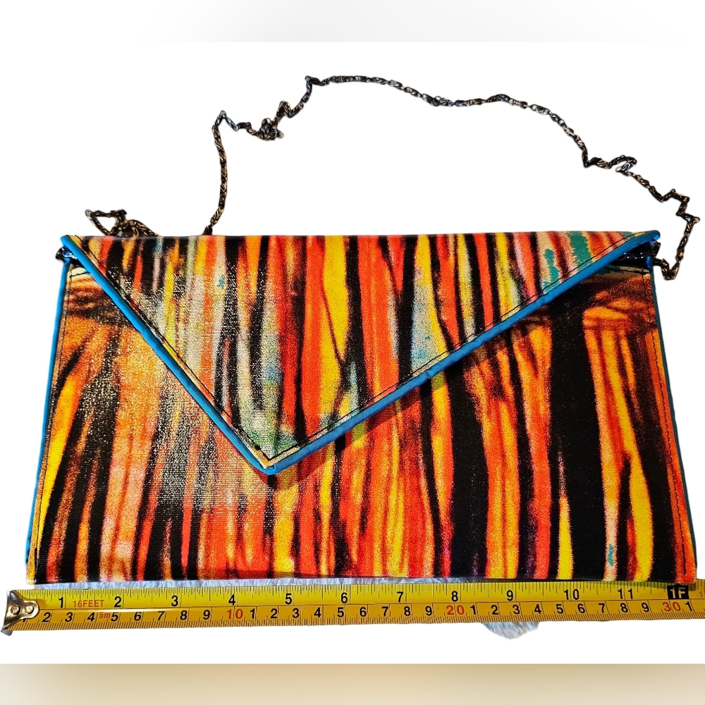 Kent Stetson "Brushfire" Signed Envelope Clutch / Crossbody - Handmade USA